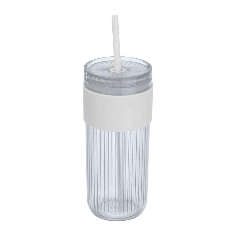 Műanyag pohár szívószállal, 660 ml