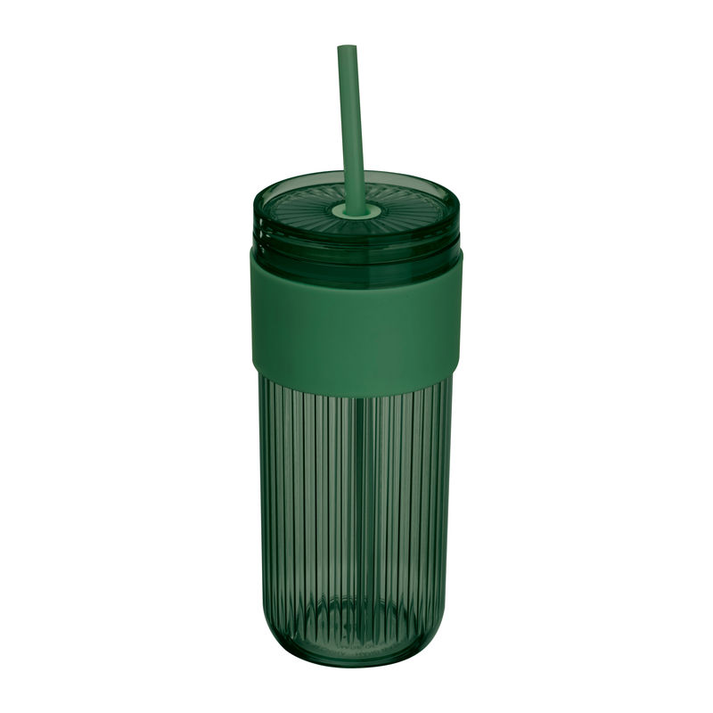 Műanyag pohár szívószállal, 660 ml