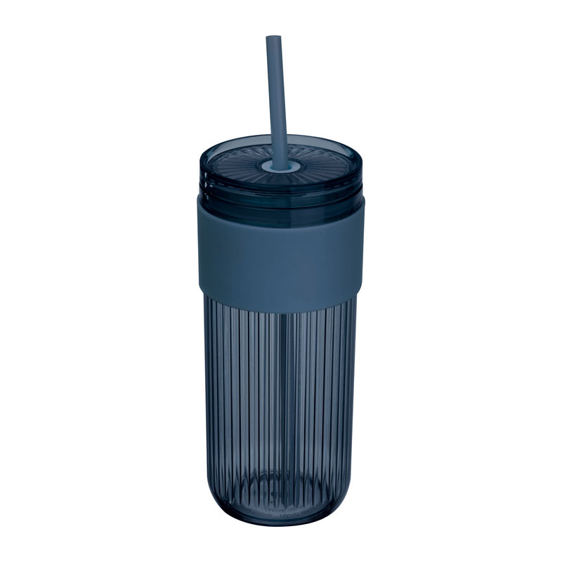 Műanyag pohár szívószállal, 660 ml